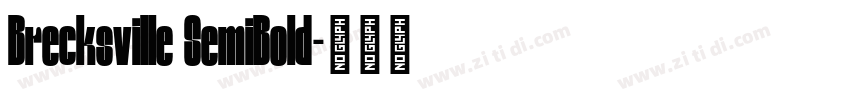 Brecksville SemiBold字体转换